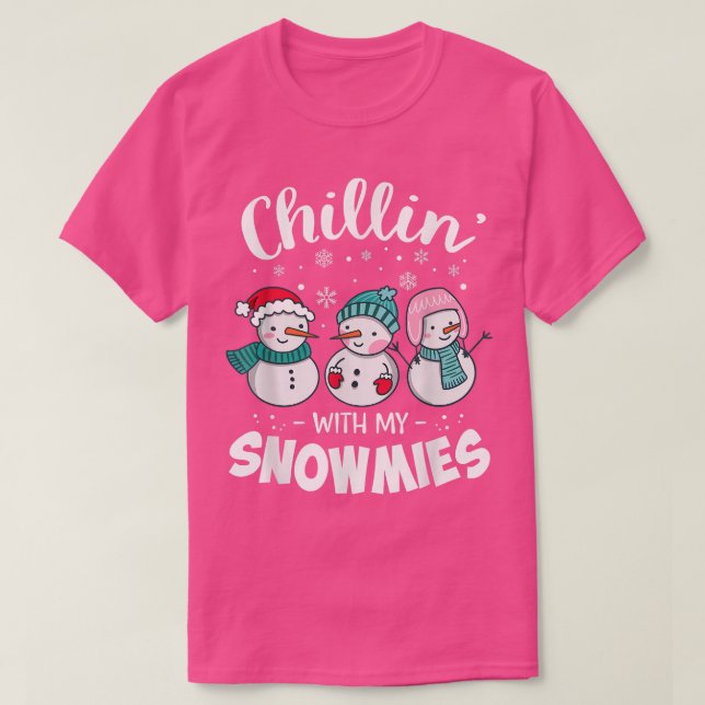 Camiseta Chillin Com Minha Neve Mulheres De Natal Te (Frente do Design)