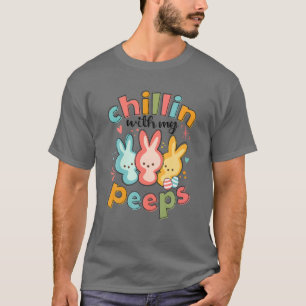 Camiseta Chillin Com Minha Páscoa De Bunnies Cute Bunny