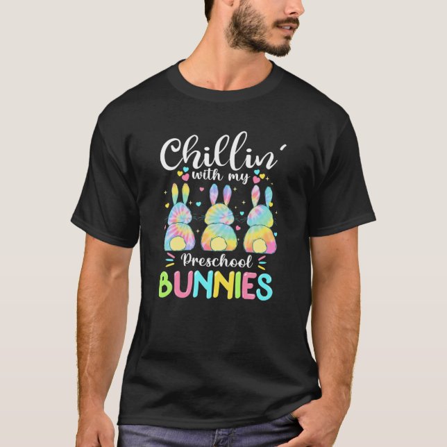 Camiseta Chillin Com Minha Páscoa De Coelho Coelho Da Pré-e (Frente)