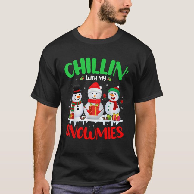 Camiseta Chillin Com Minhas Neves Felizes Papais noeis De N (Frente)