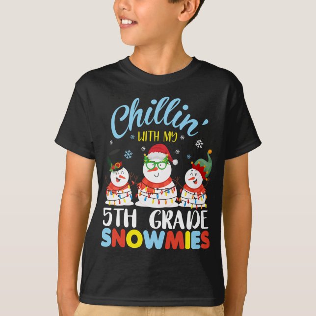 Camiseta Chillin Com O Meu Professor De Neve Da Grau 5 (Frente)