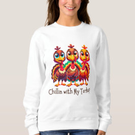 Camiseta Chillin com o meu Turkeys - Ação de Graças