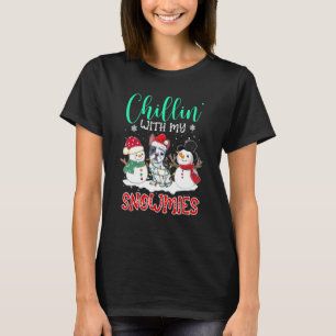Camiseta Chillin Com Os Meus Papais noeis De Buldogue Franc