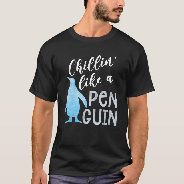 Camiseta Chillin Como Pinguim Pinguim (Frente)