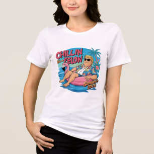 Camiseta Chillin Como Um Felon Engraçado Shirt Summer Trum