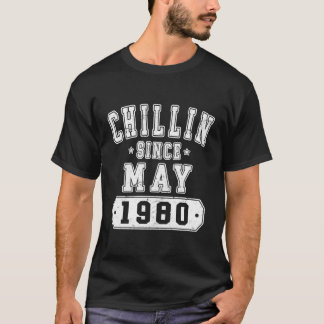 Camiseta Chillin Desde Maio De 1980 Nascer Colegial 1980 43