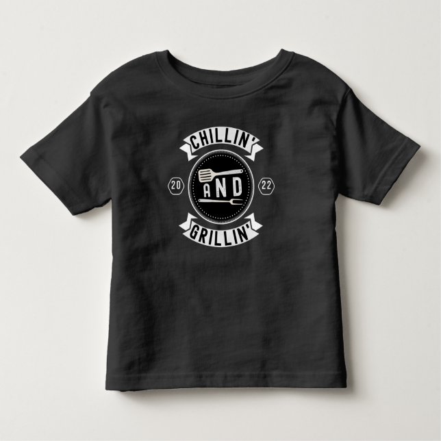 Camiseta Chillin e Grillin Funny Outdoor Summer CHURRASCO (Frente)