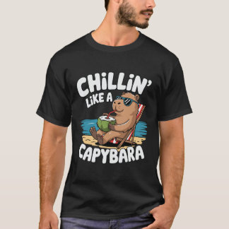 Camiseta Chillin' Like a Capybara Funny Summer Vacation