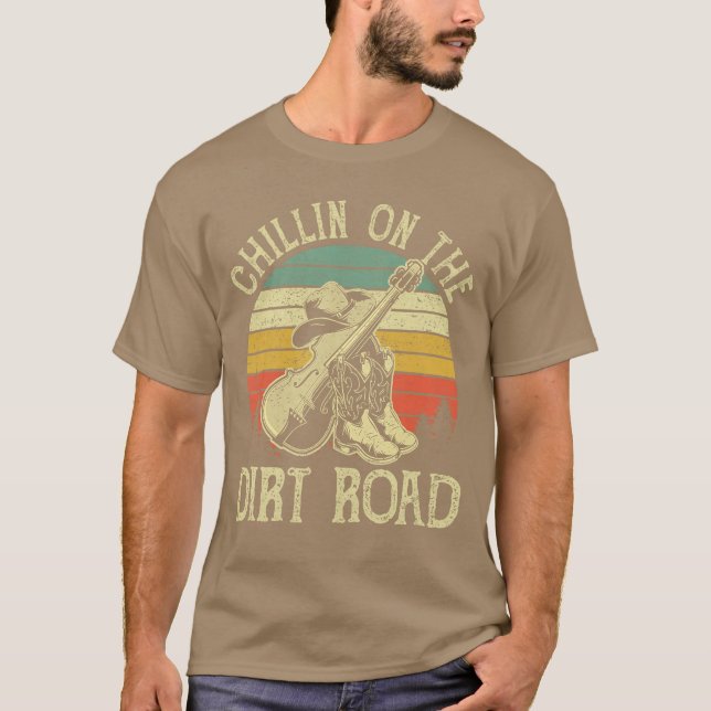 Camiseta Chillin Onhe Dirt Road Western Life Rodeo Country  (Frente)