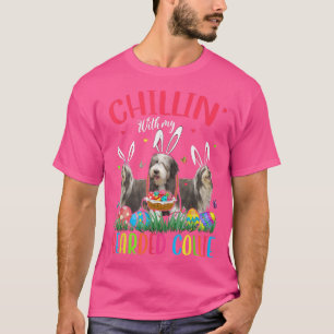 Camiseta Chillin' With My Bearded Collie Easter Eggs Happy 