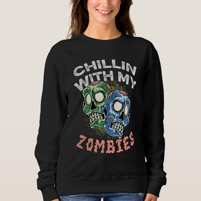 Camiseta Chillin With Zombies Friendly Person (Frente)