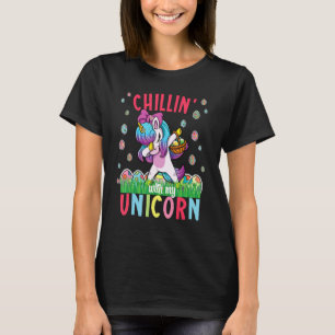 Camiseta Chilling' com minha páscoa de ovo de Páscoa unicór