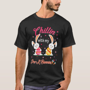 Camiseta Chilling' Com Os Meus Coelhinhos Pré K Dois Segura
