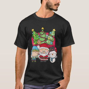 Camiseta Chilling' Com Papais noeis Garoto Snowman Red Car 