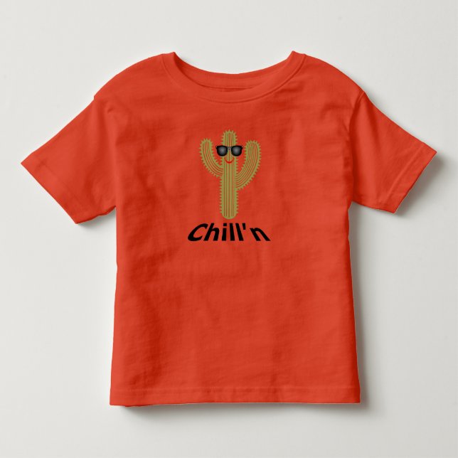 Camiseta Chill'n Cactus Design - Manga curta de Je (Frente)