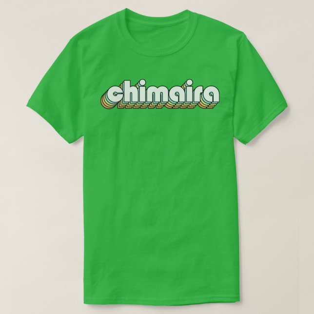 Camiseta Chimaira Retro Rainbow Tipografia Estilo Desvaneci (Frente do Design)