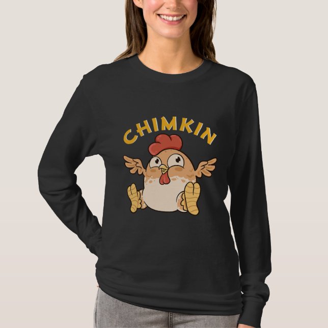 Camiseta Chimkin Fat Derpy Chicken Meme   (Frente)