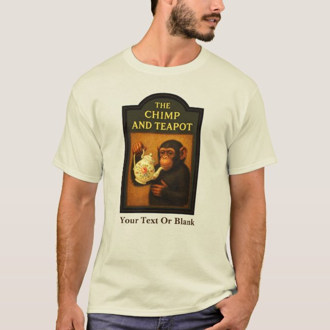 Camiseta Chimp E Teapot Pub (Frente)