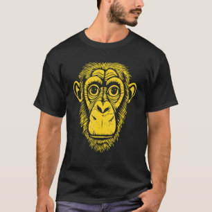 Camiseta Chimpanzé Amarelo Ape Não Macaco Chimp