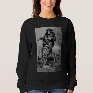 Camiseta Chimpanzé Antigo Macaco Andando de Triciclo Chimp