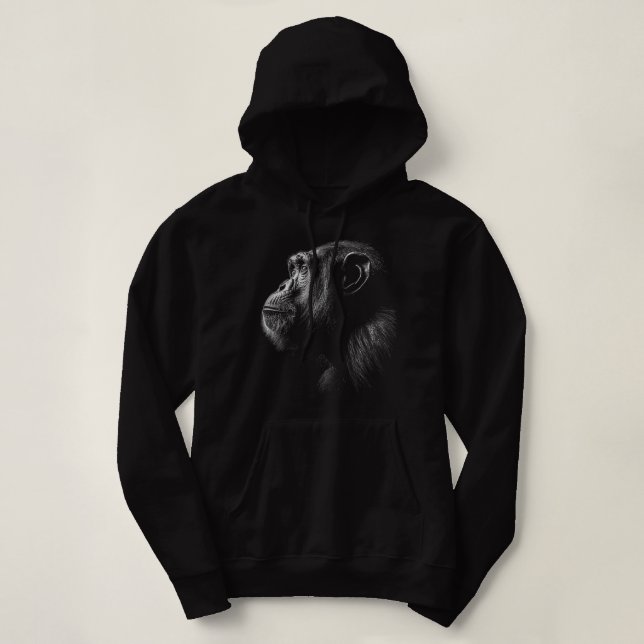 Camiseta Chimpanzé Bonito, Macaco-Primato, Retrato Chimp (Frente do Design)