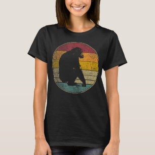 Camiseta Chimpanzé Chimp Vintage Engraçado Estilo Retro 70s