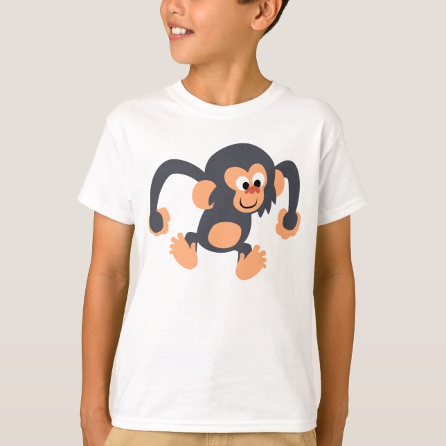Camiseta Chimpanzé Chimpanzé - Caricatura Bonita Chimpanzé (Frente)