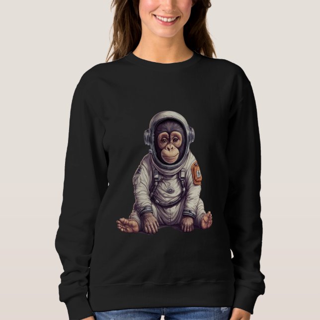Camiseta Chimpanzé Cinto No Fato Espacial Macaco-Macaco-Mac (Frente)