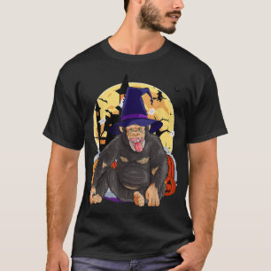 Camiseta Chimpanzé Cute Halloween Pumpkin