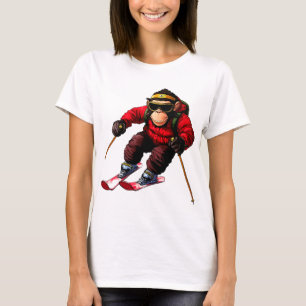 Camiseta Chimpanzé de Esqui