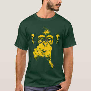 Camiseta chimpanzé de pensamento