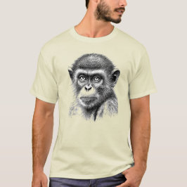 CAMISETA CHIMPANZÉ DESENHADO À MÃO
