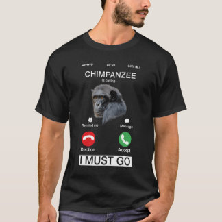 Camiseta Chimpanzé Está Chamando Macaco Chimpanzé Primata A