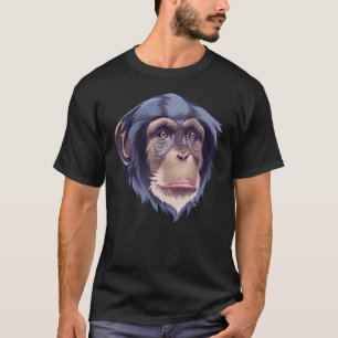 Camiseta Chimpanzé Macaco Carinha Primate Macaco Formador A