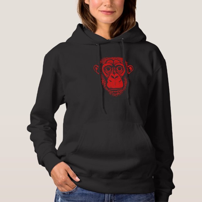 Camiseta Chimpanzé Vermelho - Macaco Não é um Macaco - Chim (Frente)