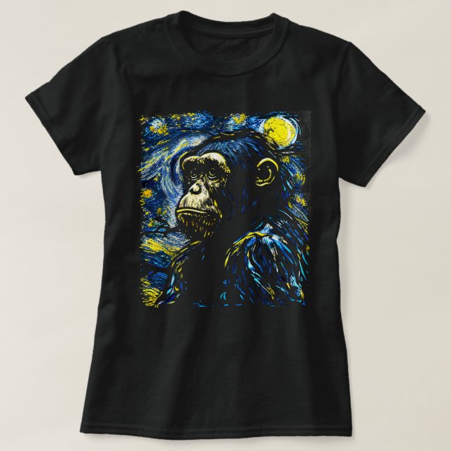 Camiseta Chimpanzee Lover Gift Art (Frente do Design)