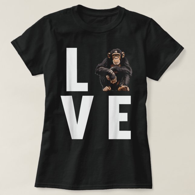 Camiseta Chimpanzés Chimpanzé (Frente do Design)