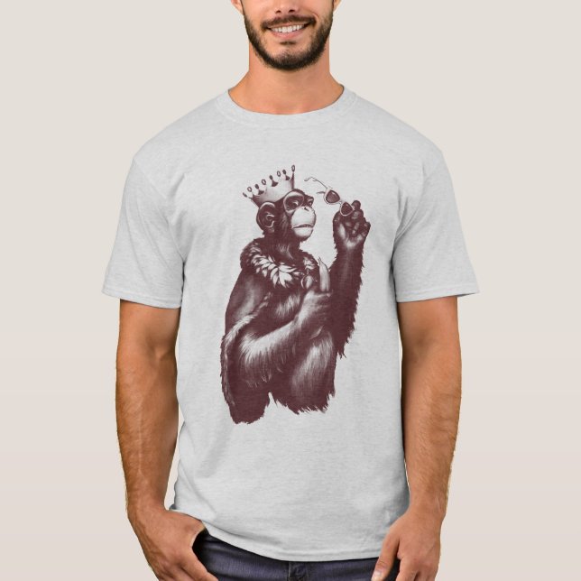 Camiseta Chimpin grande (monocromático) (Frente)