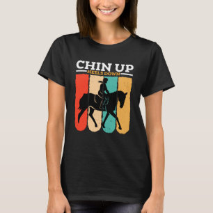 Camiseta Chin Sobe Cai Na Galope De Cavalos Vintage Para Ho