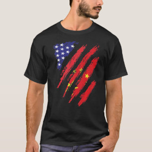 Camiseta China American Grown Flag USA Patriot Heritage Mon