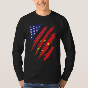 Camiseta China American Grown Flag USA Patriot Heritage Mon
