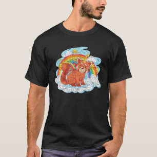 Camiseta China Animal Rainbow Red Pandacorn Fantasy Red Pan