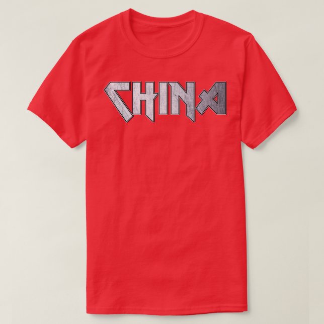 Camiseta China de metais pesados (Frente do Design)