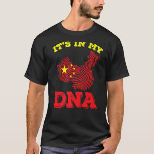 Camiseta China Está em Meu DNA Orgulhoso Bandeira Chinesa F