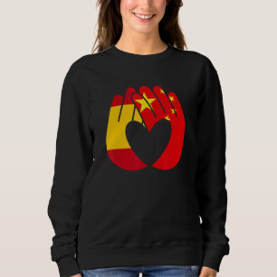 Camiseta China Flag Espanha Flag Amizade Fraternidade