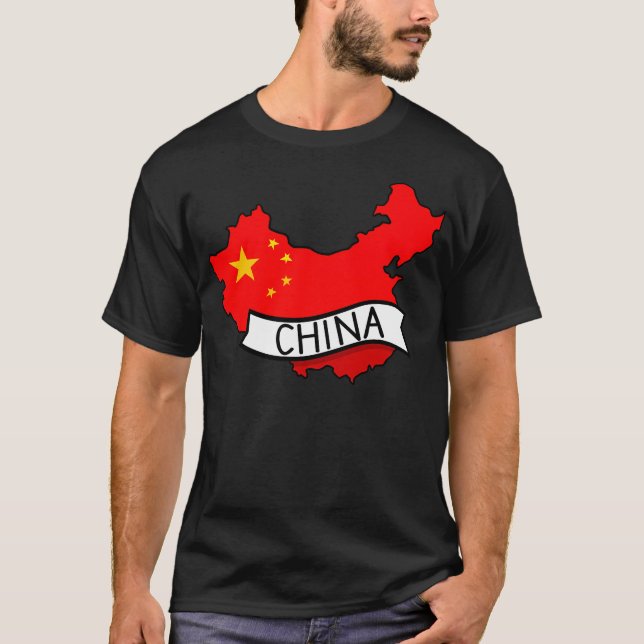 Camiseta China Flag Map (Frente)
