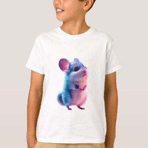 Camiseta Chinchila de Algodão Doce para Crianças