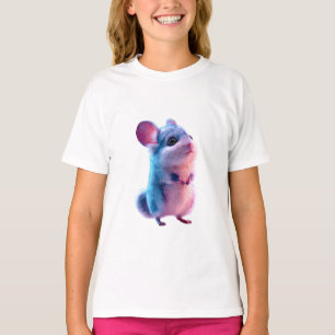 Camiseta Chinchila de Algodão Doce para Crianças
