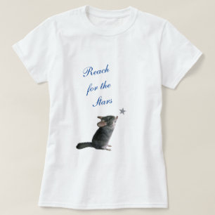 Camiseta Chinchila que alcança para a estrela