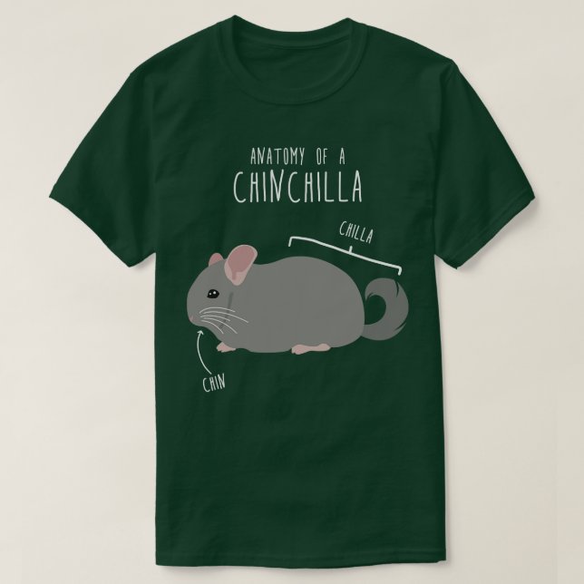 Camiseta Chinchilla Anatomia 1 (Frente do Design)